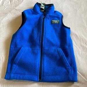 LL bean blue vest size 5/6 kids
